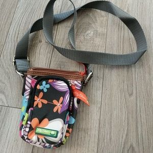 Used Lily Bloom camera bag, grey strap